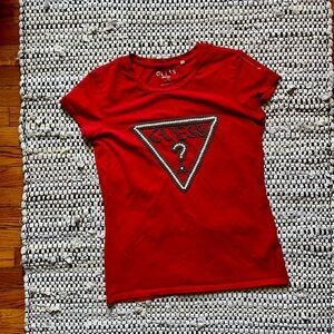 GUESS Pearl Beaded Logo Baby T-shirt